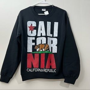 Gildan California crewneck sweater black - Small